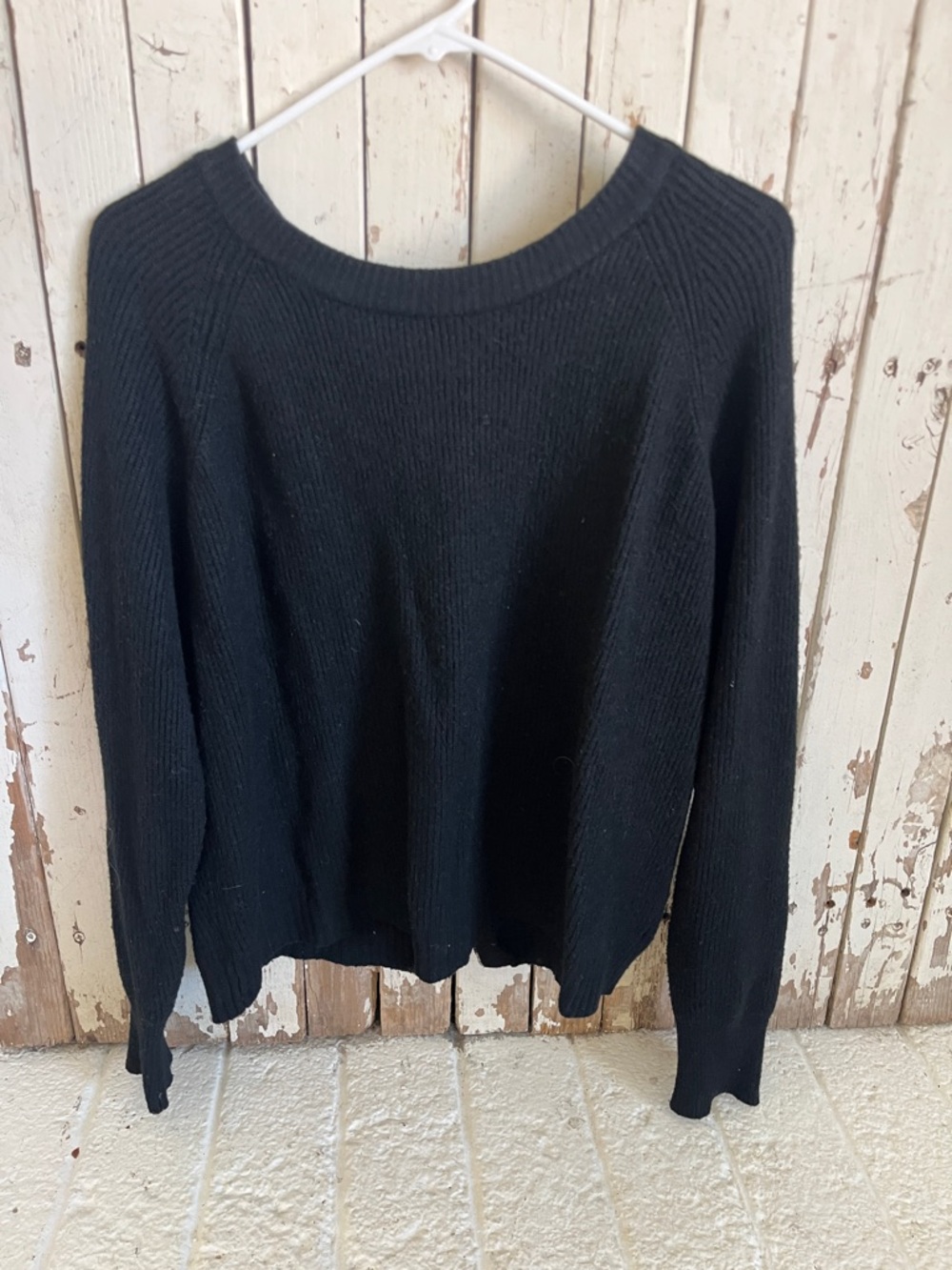 lovestitch Black Scoopneck Crew Sweater